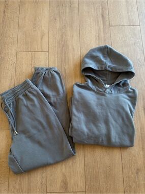 H&M Slate Gray Hoodie Sweat Set
